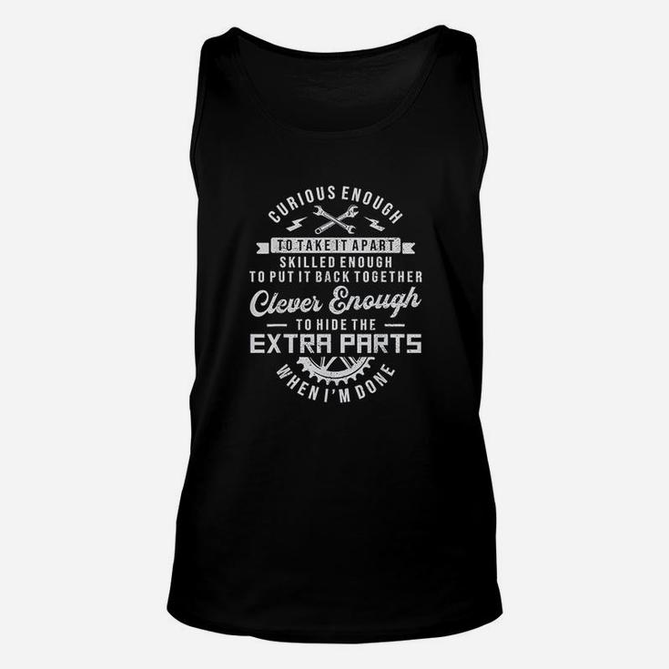 Curious Enough To Take It Apart Funny Mechanic Vintage Gifts Unisex Tank Top