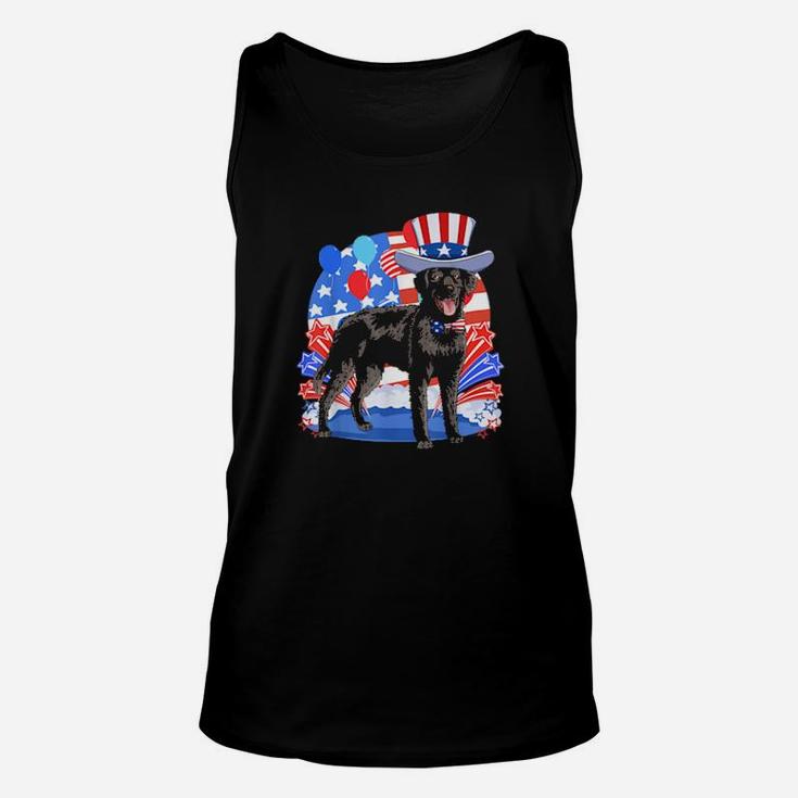 Curlycoated Retriever Merica 4Th Of July Patriotic Dog Unisex Tank Top