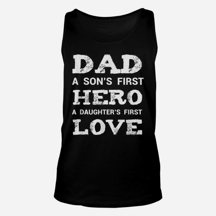 Cute Daddy Son Daughter Shirt New Dad Fathers Day Gift Unisex Tank Top