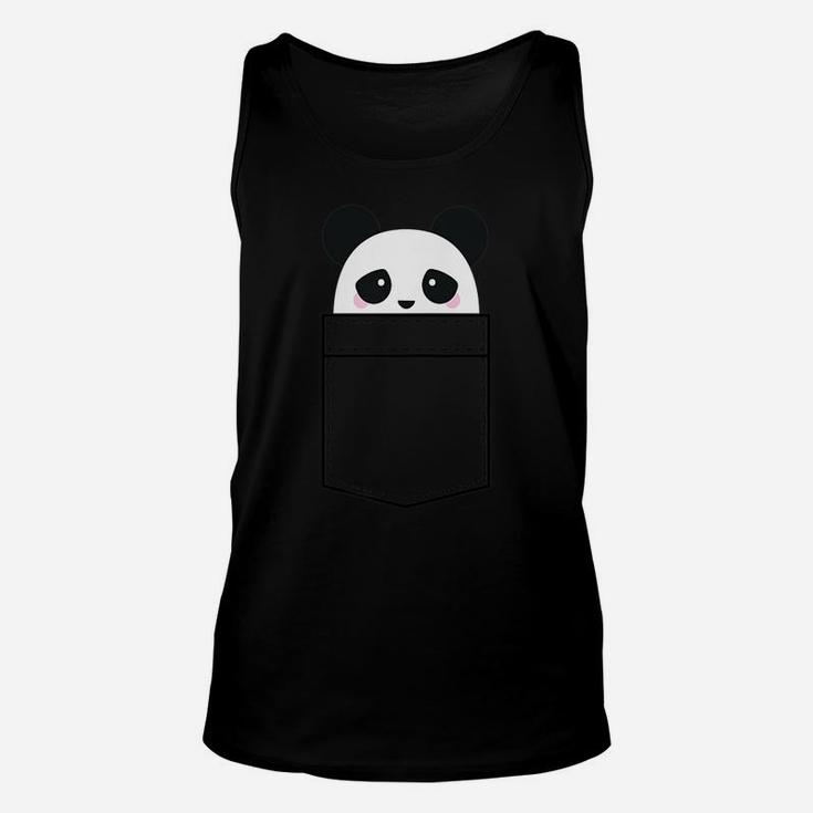 Cute Panda Pocket Shirt Gift For Men Women Unisex Tank Top