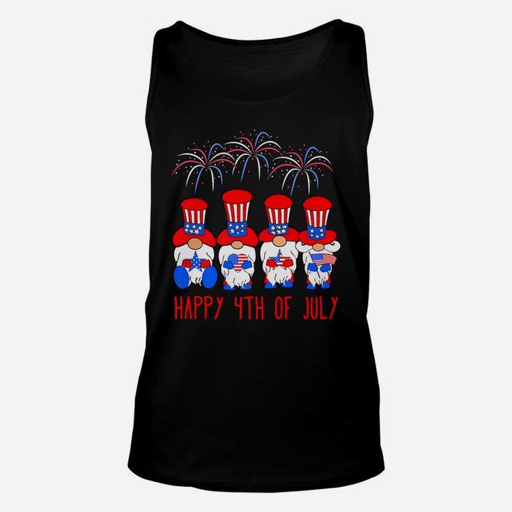 Cute Patriotic Gnomes American Happy 4Th Of July Unisex Tank Top