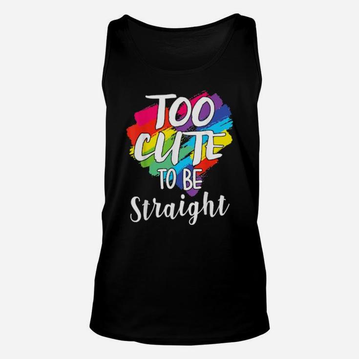 Cute Rainbow Shirt Lgbt Lesbian Gay Bi Trans Gay Pride Unisex Tank Top