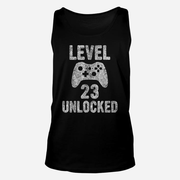 Cute Video Gamer 23Th Birthday Gift Funny Level 23 Unlocked Unisex Tank Top