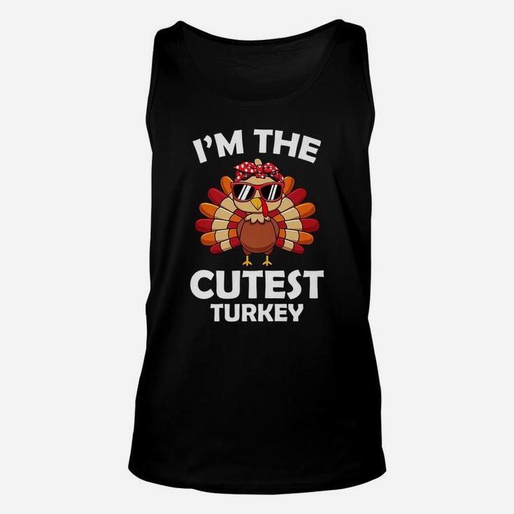 Cutest Turkey Family Group Matching Thanksgiving Party Gift Unisex Tank Top
