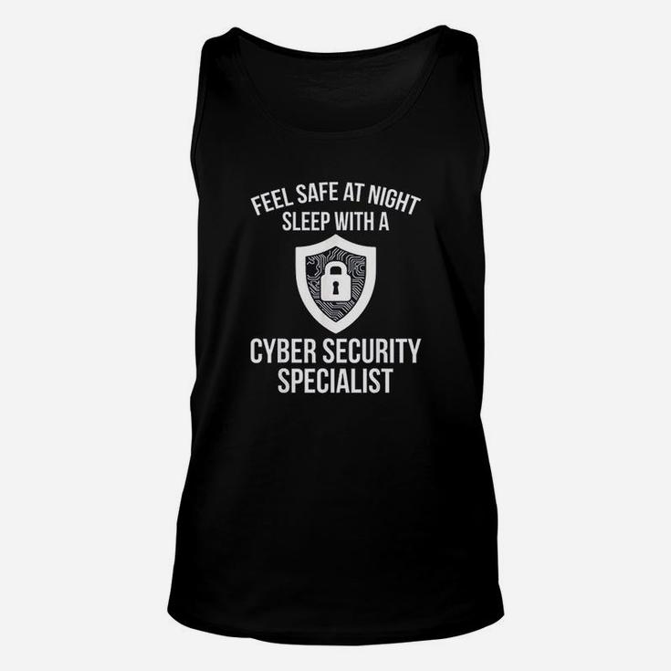 Cybersecurity It Analyst Safe Night Certified Tech Security Unisex Tank Top