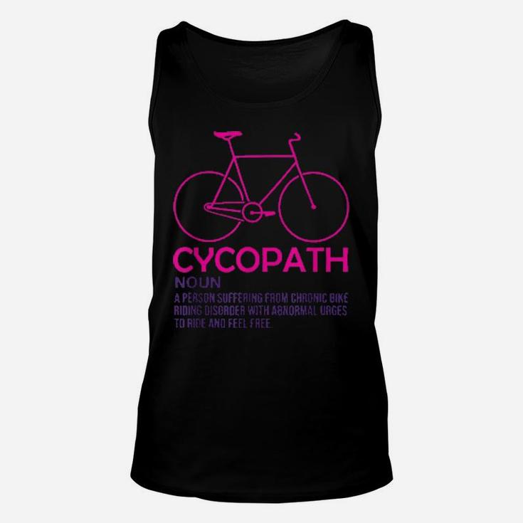 Cycopath Cycologist Racing Bicycle Road Bike Cycling Pink Shirt Unisex Tank Top
