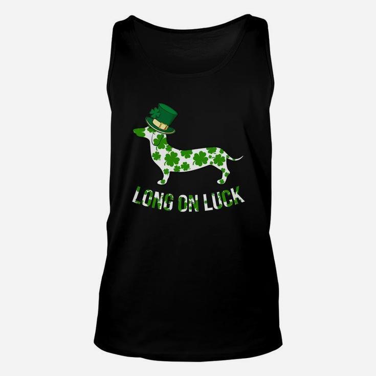 Dachshund Patricks Day Shirt Long On Luck Unisex Tank Top