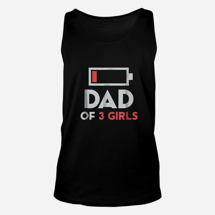 Dad Of 3 Girls Men Fathers Day Gift From Daughter Wife Unisex Tank Top