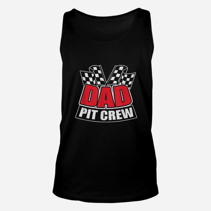 Dad Pit Crew Gift Funny Hosting Car Race Birthday Party Unisex Tank Top