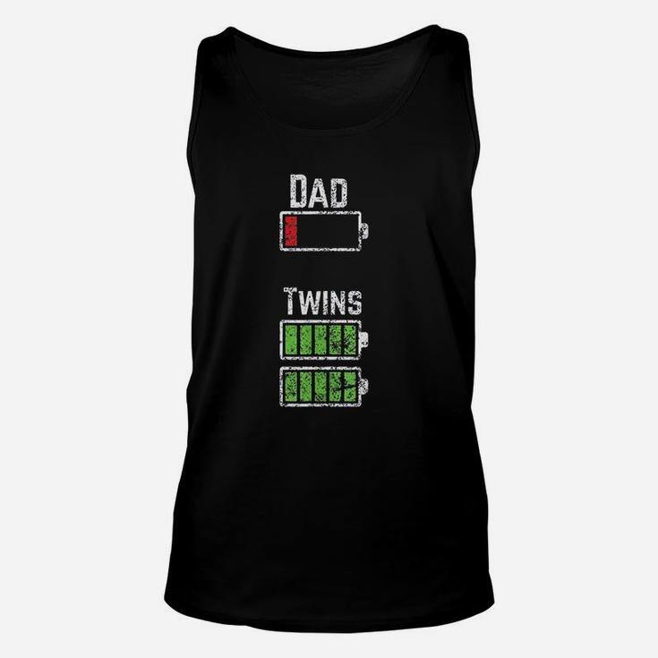 Dad Twins Battery Charge Unisex Tank Top