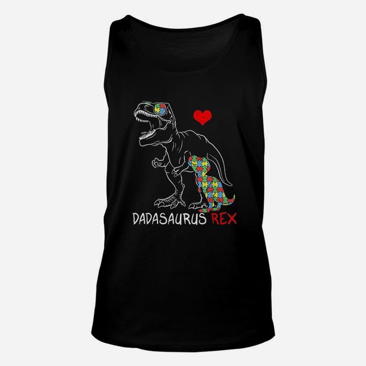 Dadasaurus Daddy Rex Awareness Proud Dad Fathers Day Unisex Tank Top
