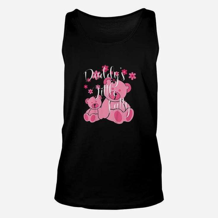 Daddy Little Fatty Cute Pink Bears Father Daughter Decor Unisex Tank Top