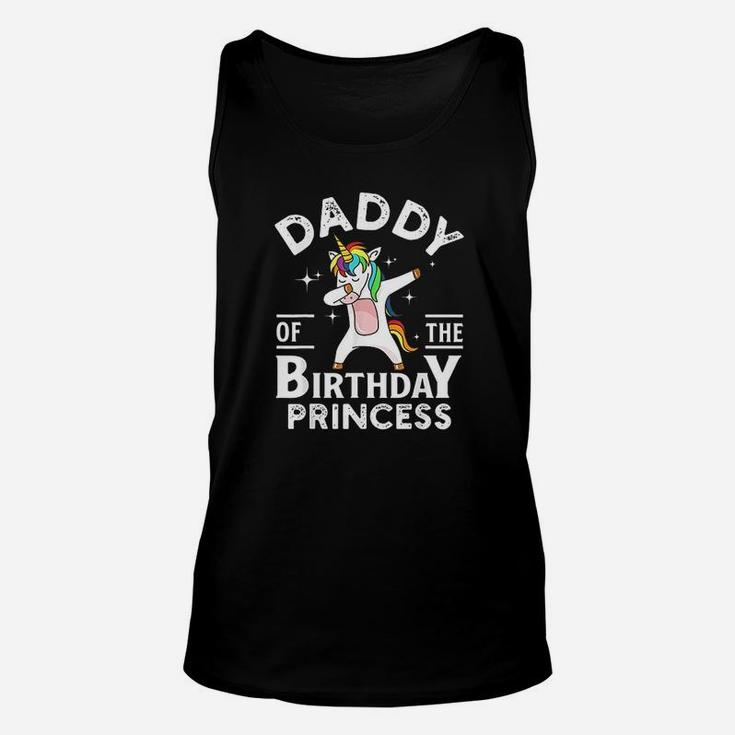 Daddy Of The Birthday Princess Unicorn Girl Unisex Tank Top