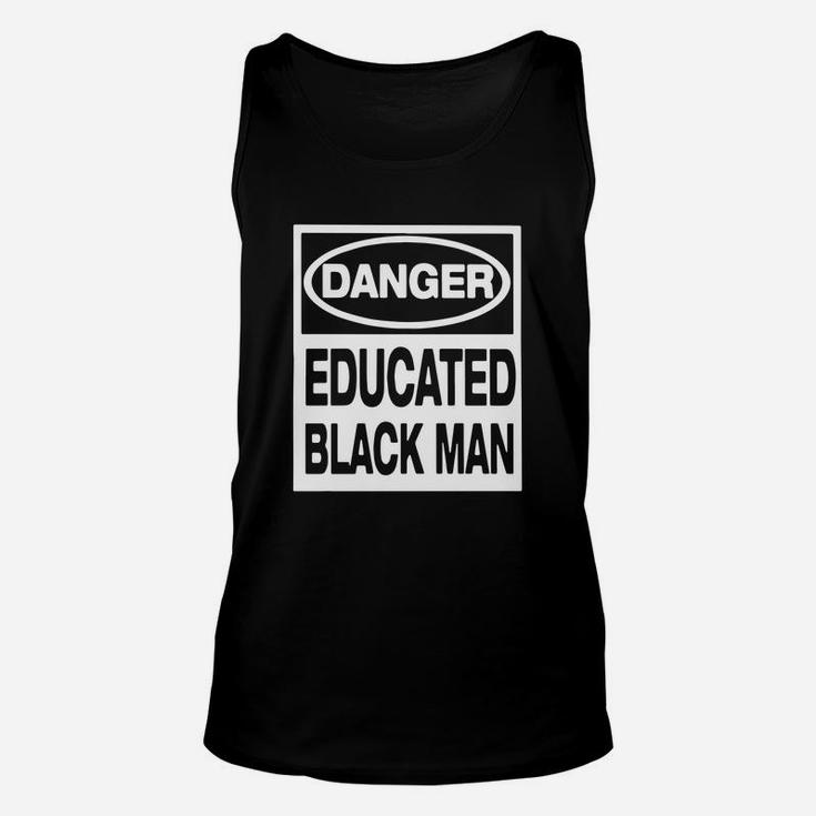 Danger Educated Black Man Evolution Unisex Tank Top