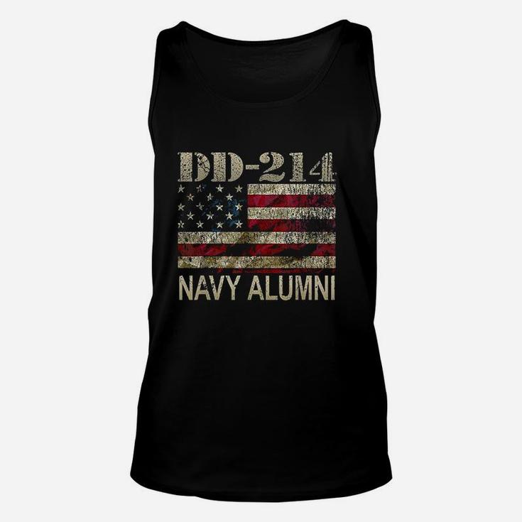 Dd214 Us Navy Alumni Vintage American Flag Unisex Tank Top
