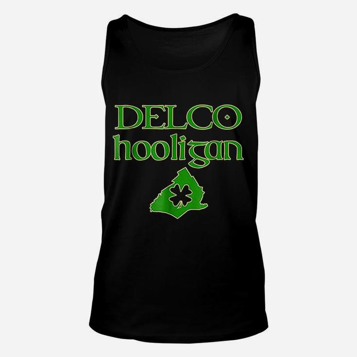 Delco Hooligan Irish Delaware County Shamrock Unisex Tank Top