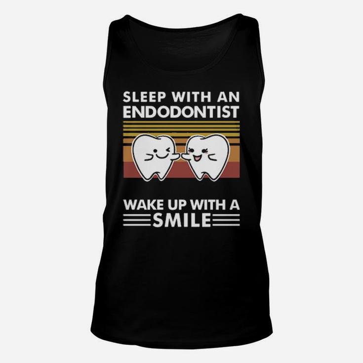 Dentist Sleep With An Endodontist Wake Up With A Smile Vintage Unisex Tank Top