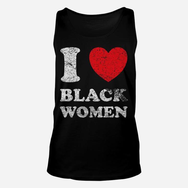 Distressed Grunge Worn Out Style I Love Black Women Unisex Tank Top