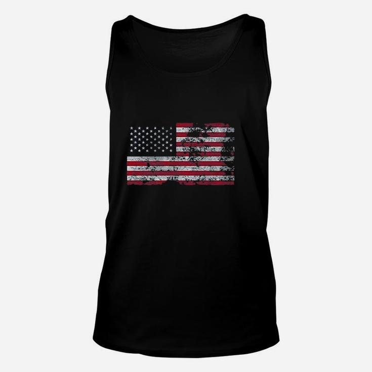 Distressed United States Flag Modern Fit Unisex Tank Top