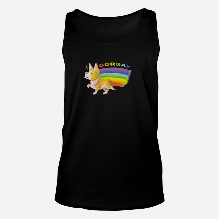 Dog Corgay Funny Gay Pride Corgi Lgbtq Rainbow Dog Lover Unisex Tank Top