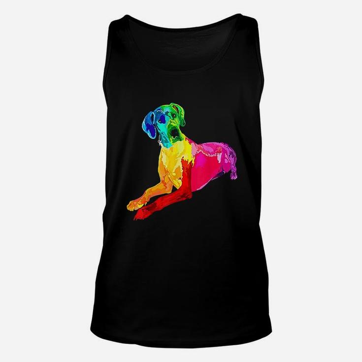 Dog Lover Gifts Great Dane For Women Colorful Great Dane Men Unisex Tank Top