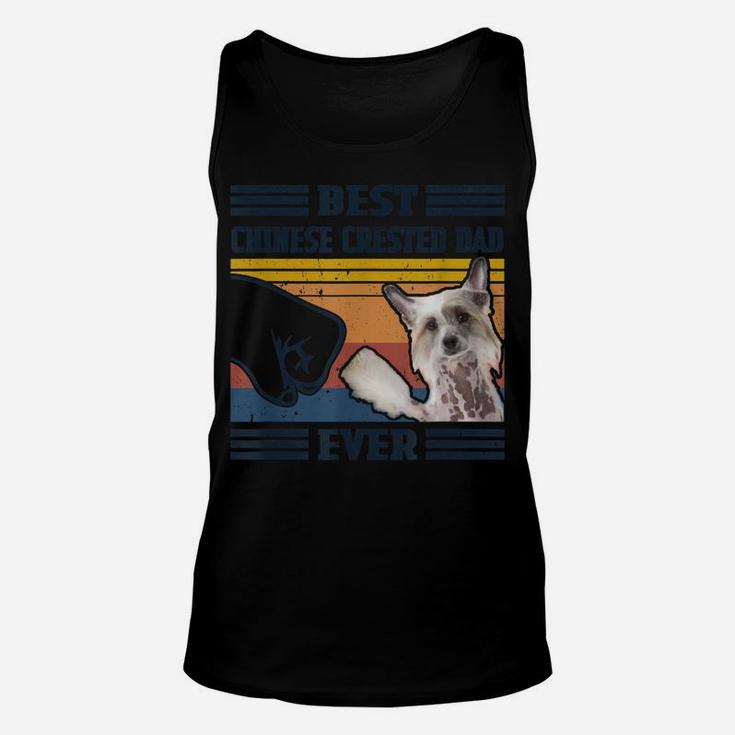 Dog Vintage Best Chinese Crested Dad Ever Father's Day Unisex Tank Top