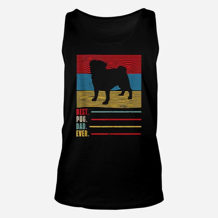 Dogs 365 Best Pug Dad Ever Retro Dog Gift Unisex Tank Top