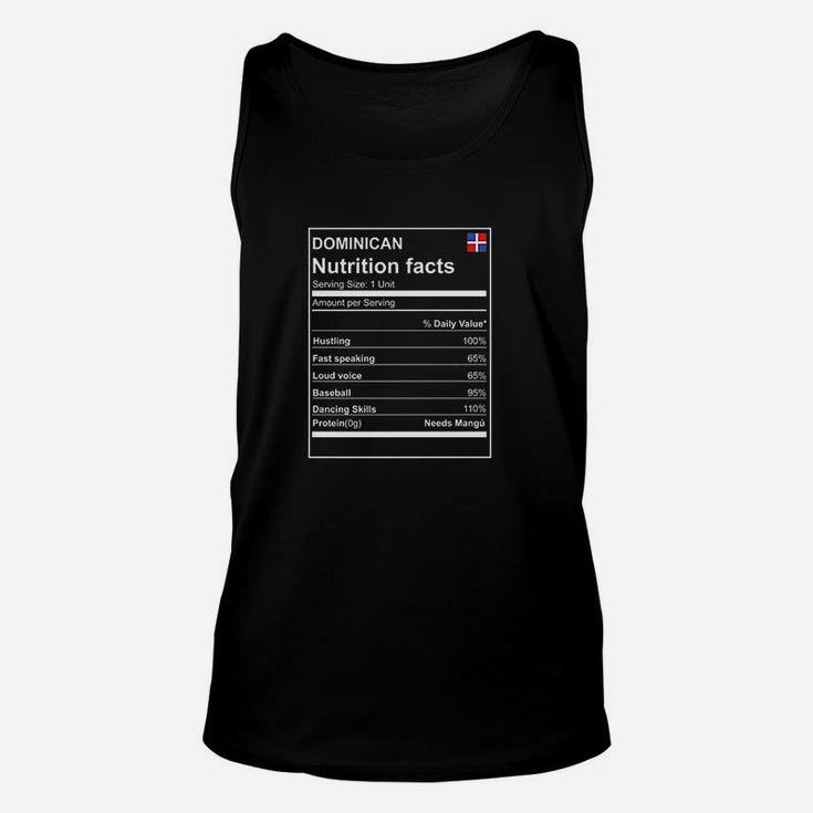 Dominican Nutrition Facts Unisex Tank Top