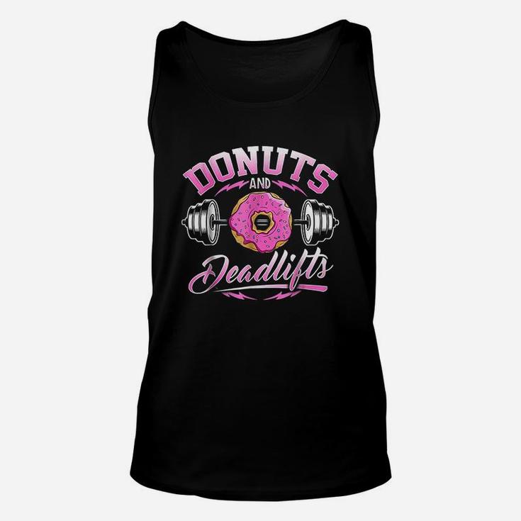 Donuts And Deadlifts Weightlifting Unisex Tank Top