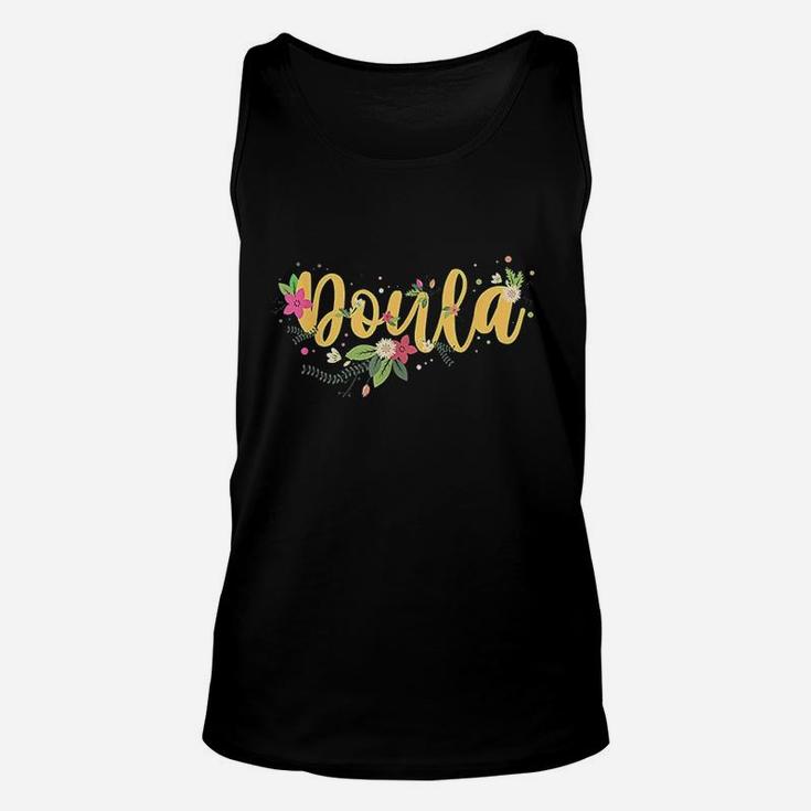 Doula Floral Baby Birthing Companion Midwife Doula Gift Unisex Tank Top