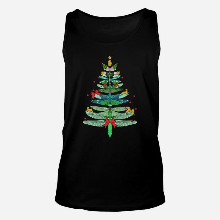 Dragonfly Christmas Tree Shirt Merry Xmas Christmas Tree Sweatshirt Unisex Tank Top