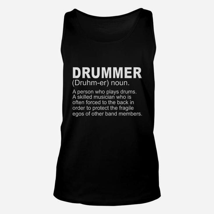 Drummer Funny Gift Drummer A Person Who Plays Drums Unisex Tank Top