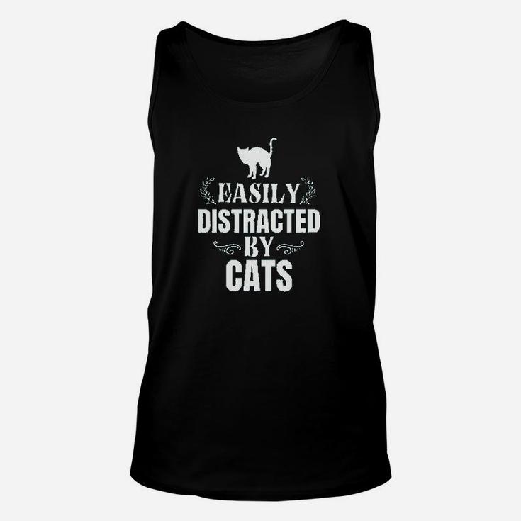 Easily Distracted By Cats Unisex Tank Top