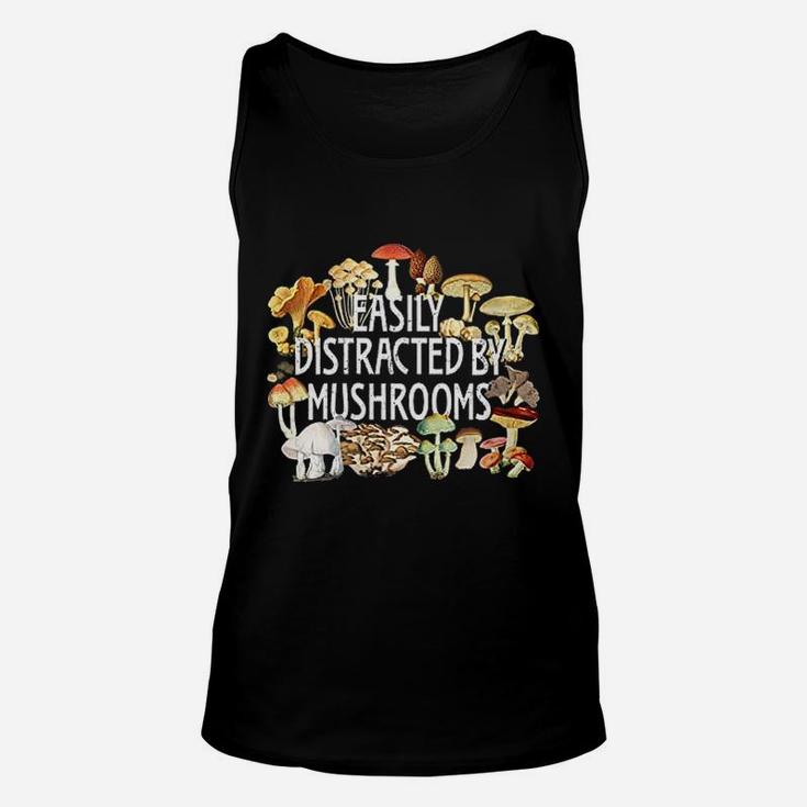 Easily Distracted By Mushrooms Unisex Tank Top