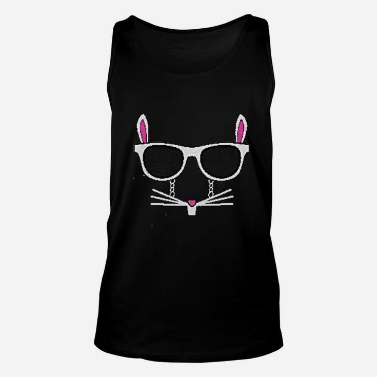 Easter Bunny Rabbit Face With Glasses Unisex Tank Top