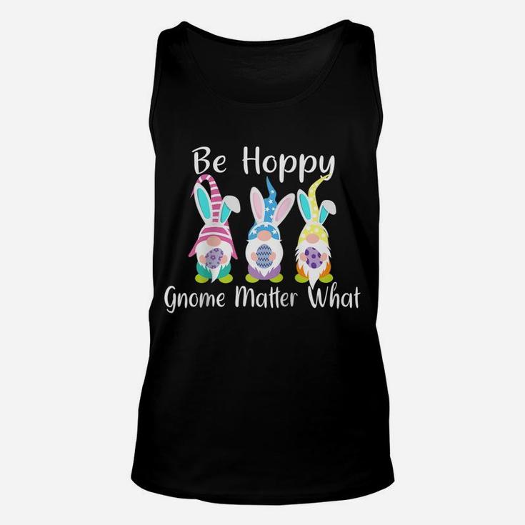 Easter Gnome Be Hoppy Shirt Spring Easter Bunny Pun Women Raglan Baseball Tee Unisex Tank Top