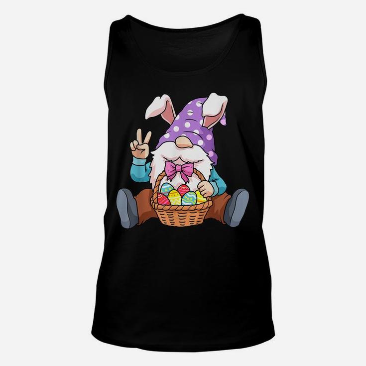 Easter Gnome Shirt Egg Hunting Women Spring Gnomes Unisex Tank Top