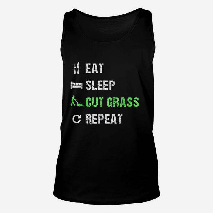 Eat Sleep Cut Grass Repeat Unisex Tank Top