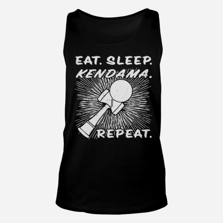 Eat Sleep Kendama Repeat Distressed Unisex Tank Top