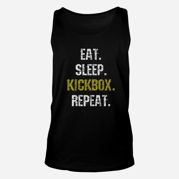 Eat Sleep Kickbox Repeat Funny Training Gift Unisex Tank Top