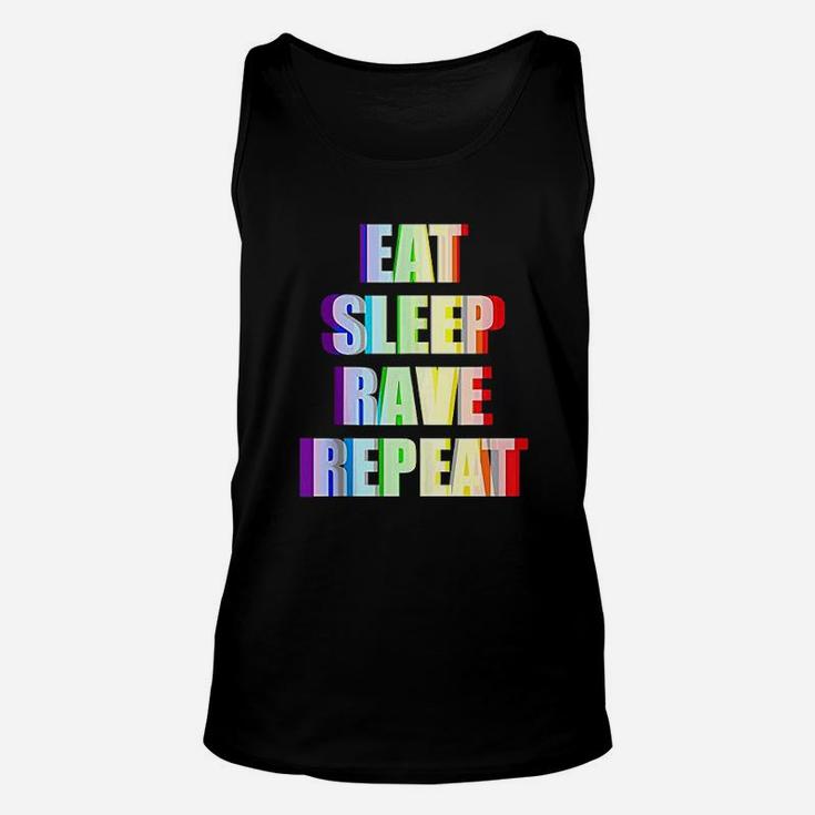 Eat Sleep Rave Repeat Raver Unisex Tank Top