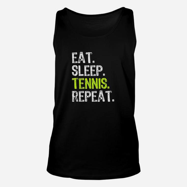 Eat Sleep Tennis Repeat Player Funny Cool Lover Gift Unisex Tank Top