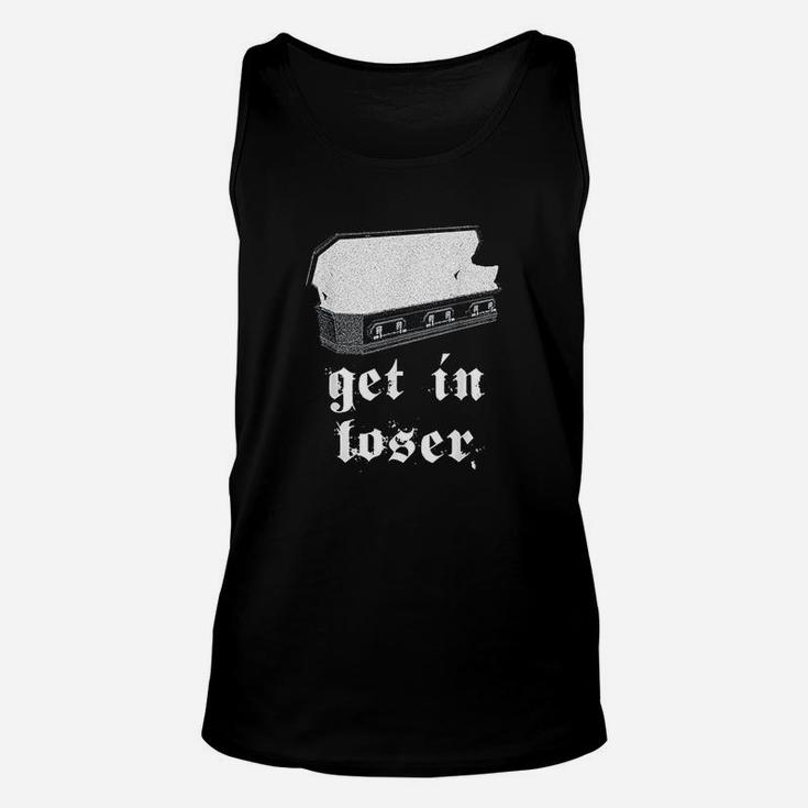 Edgy Gothic Alt Clothing Get In Loser Occult Graphic Unisex Tank Top