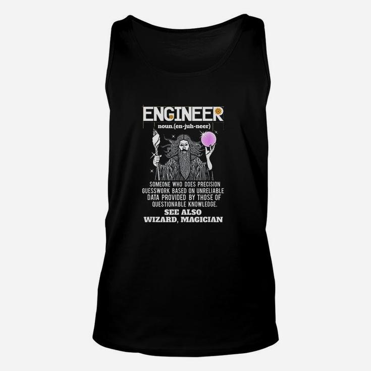Engineer Funny Mechanical Civil Engineering Wizard Unisex Tank Top