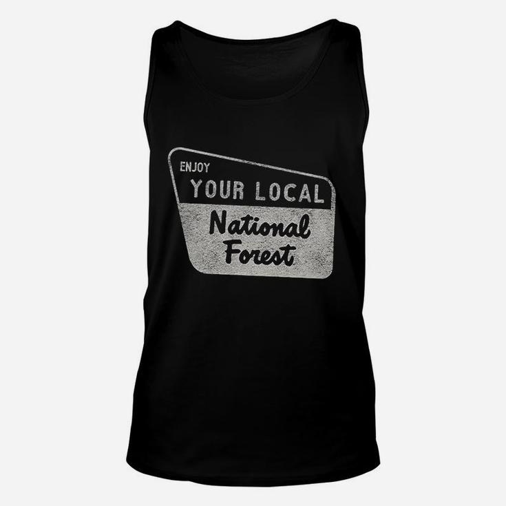 Enjoy Your National Forest Outdoor Vintage Camping Mountains Unisex Tank Top