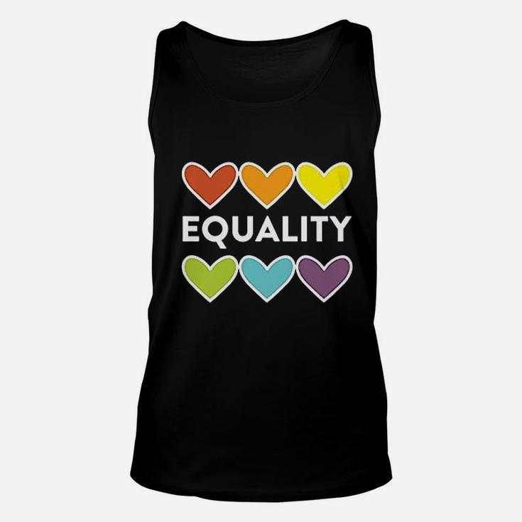 Equality Colorful Heart Unisex Tank Top