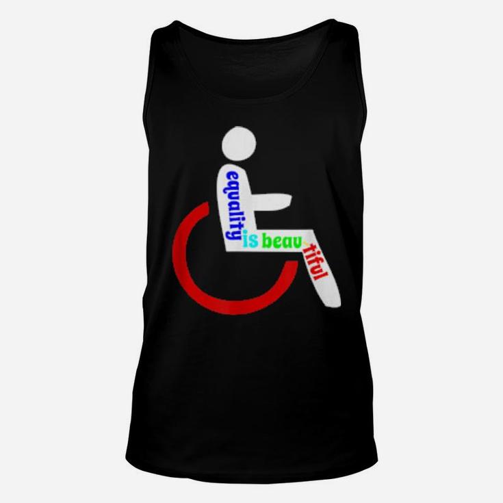 Equality Is Beautiful Wheelchair Design Unisex Tank Top