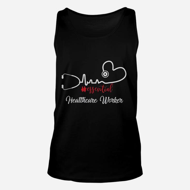 Essential Healthcare Worker Heartbeat Valentines Day Gifts Unisex Tank Top