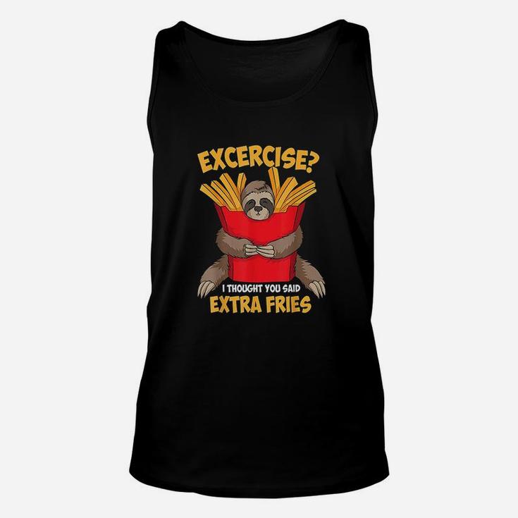 Excercise I Thought You Said Extra Fries Unisex Tank Top