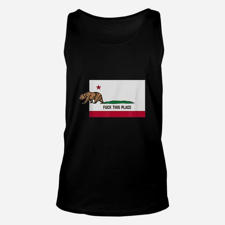 F This Place  Leaving California Funny Designed Unisex Tank Top